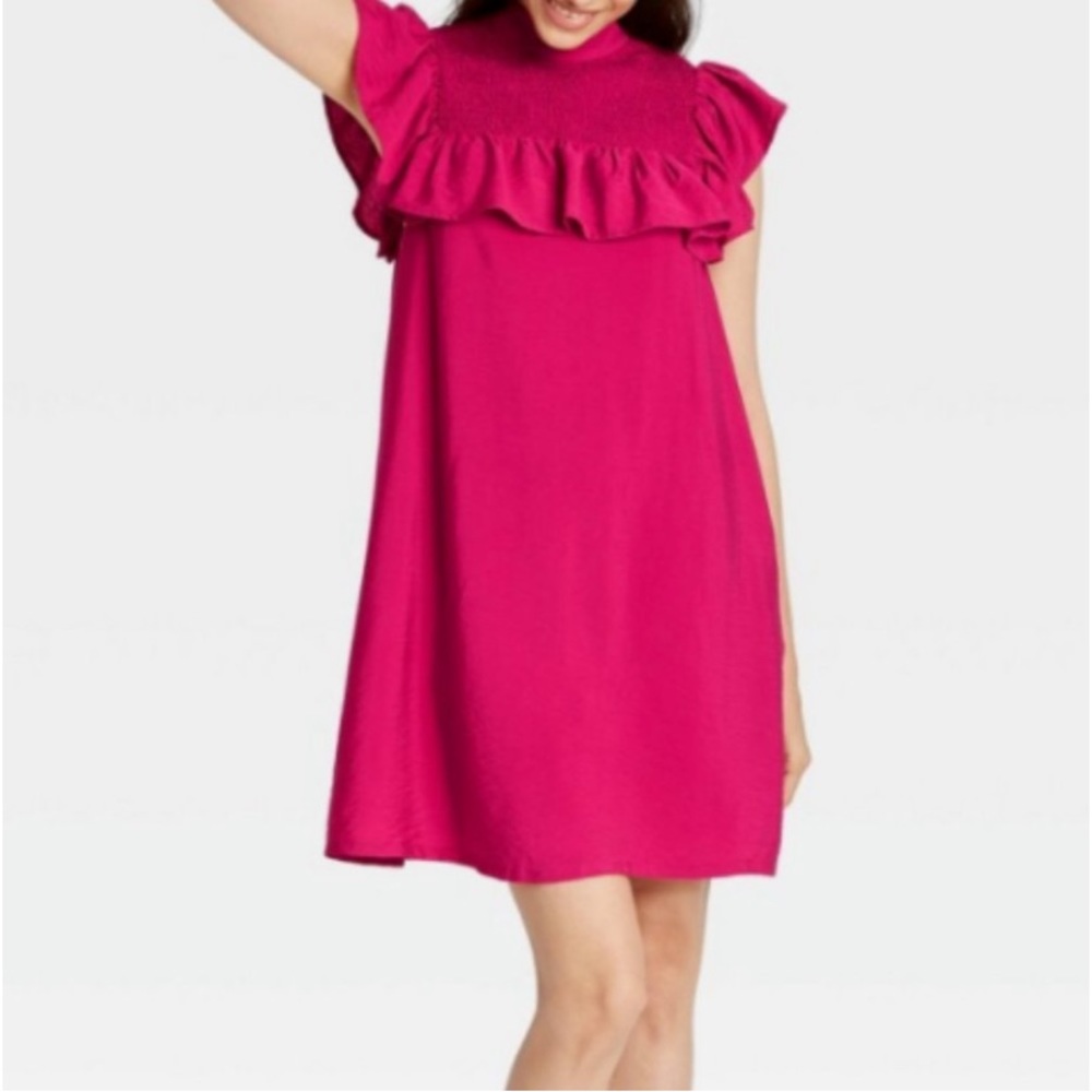 A new day pink ruffle dress